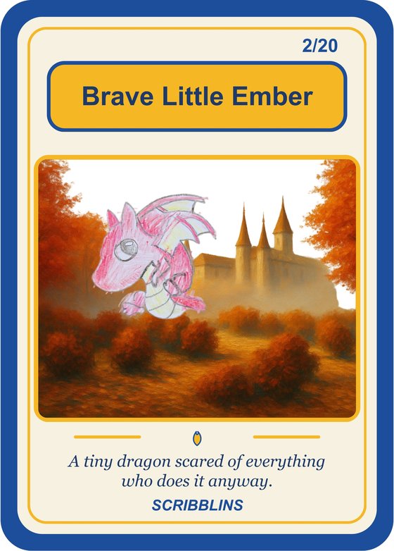 Brave Little Ember, a Scribblin drawn by our son